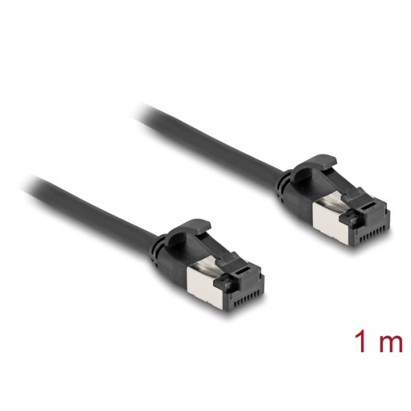 DELOCK καλώδιο δικτύου 80183, CAT 8.1 U/FTP, 40Gbps, 1m, μαύρο DELOCK καλώδιο δικτύου 80183, CAT 8.1 U/FTP, 40Gbps, 1m, μαύρο