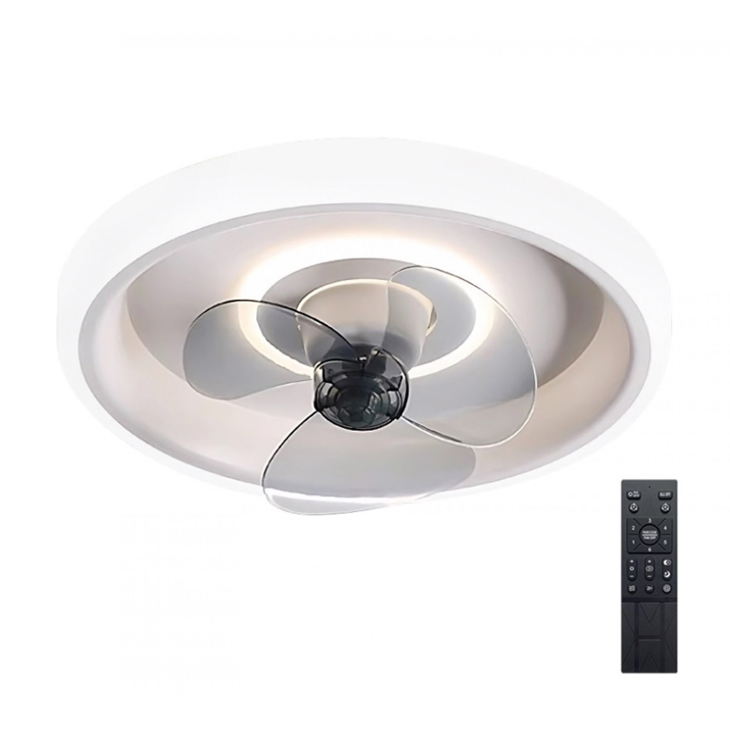 POWERTECH ανεμιστήρας οροφής HLL-0107 με LED φως, 80W, Φ50x12cm, λευκός POWERTECH ανεμιστήρας οροφής HLL-0107 με LED φως, 80W, Φ50x12cm, λευκός