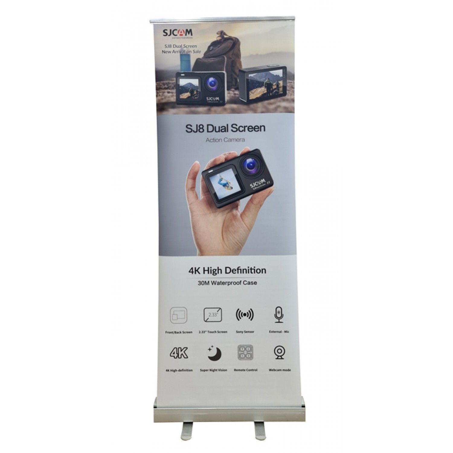 SJCAM διαφημιστικό roll up banner με εκτύπωση SJ-SJ8, 160x60cm SJCAM διαφημιστικό roll up banner με εκτύπωση SJ-SJ8, 160x60cm