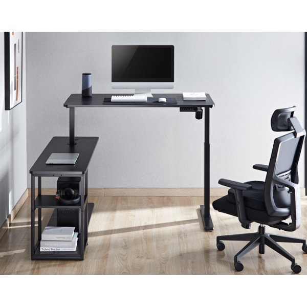 BRATECK ηλεκτρικό γραφείο S08-22DL-2, ρυθμιζόμενο ύψος, 136x120cm, μαύρο BRATECK ηλεκτρικό γραφείο S08-22DL-2, ρυθμιζόμενο ύψος, 136x120cm, μαύρο