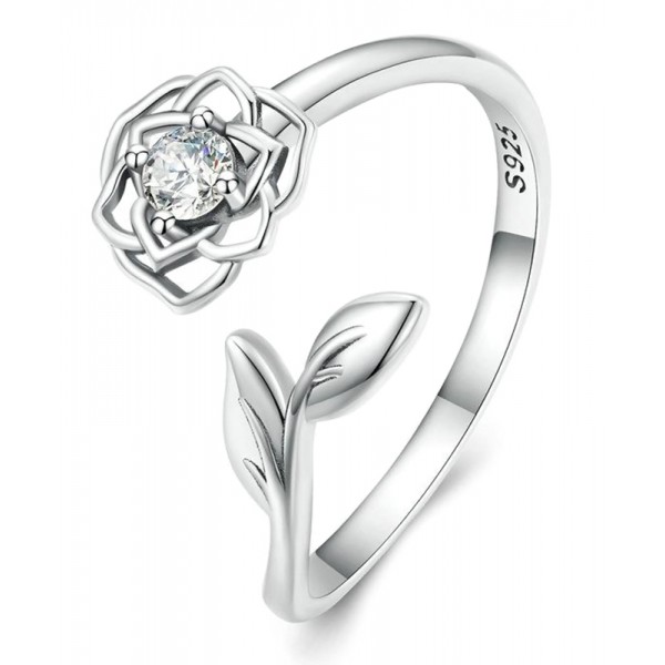 BAMOER δαχτυλίδι BSR325 με κυβική ζιρκόνια, ανοιγόμενο, ασήμι 925, ασημί BAMOER δαχτυλίδι BSR325 με κυβική ζιρκόνια, ανοιγόμενο, ασήμι 925, ασημί