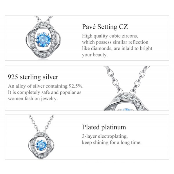 BAMOER κολιέ BSN257 με κυβική ζιρκόνια, ασήμι 925, ασημί BAMOER κολιέ BSN257 με κυβική ζιρκόνια, ασήμι 925, ασημί