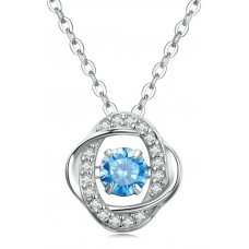 BAMOER κολιέ BSN257 με κυβική ζιρκόνια, ασήμι 925, ασημί