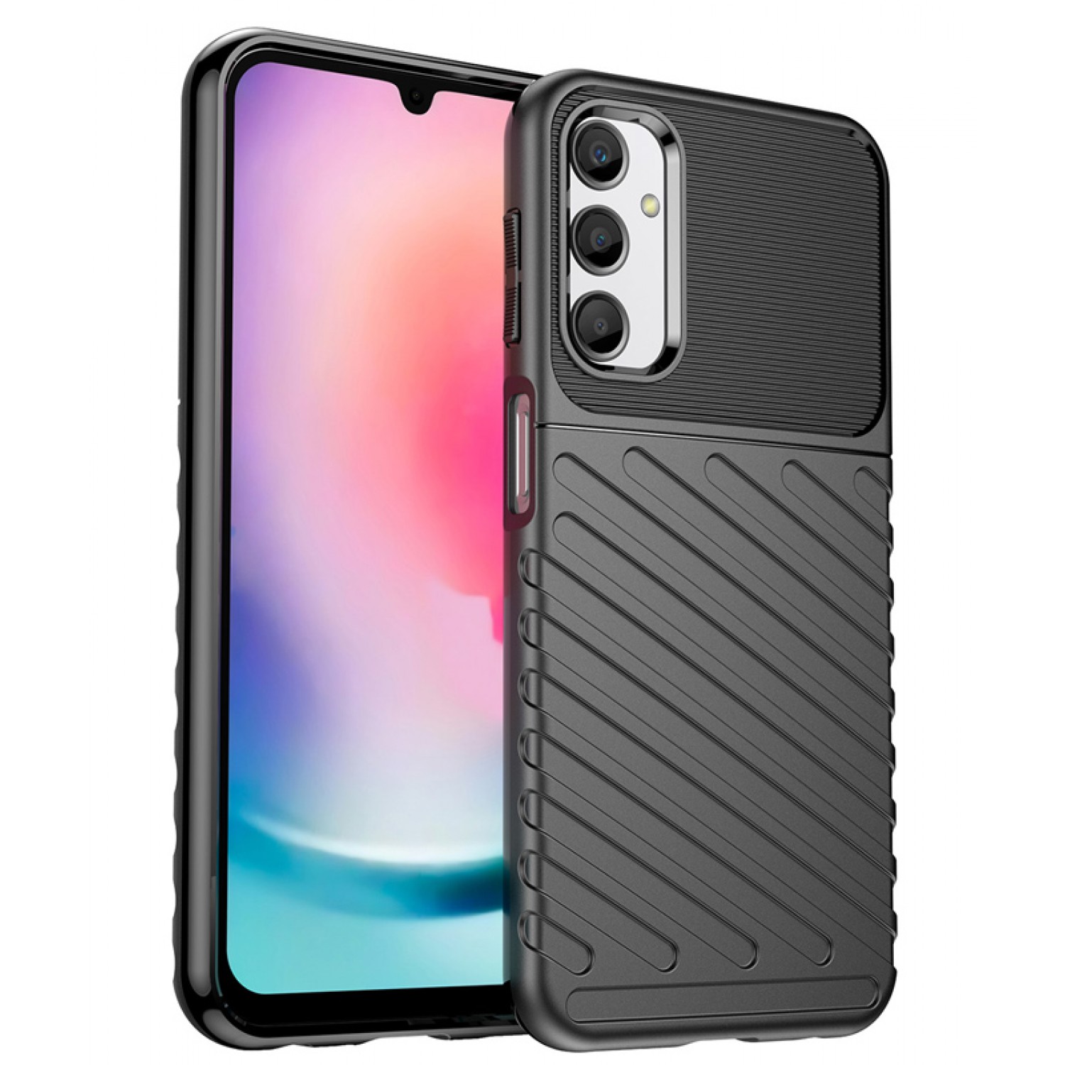 POWERTECH θήκη Thunder MOB-1853 για Samsung Galaxy A24, μαύρη POWERTECH θήκη Thunder MOB-1853 για Samsung Galaxy A24, μαύρη
