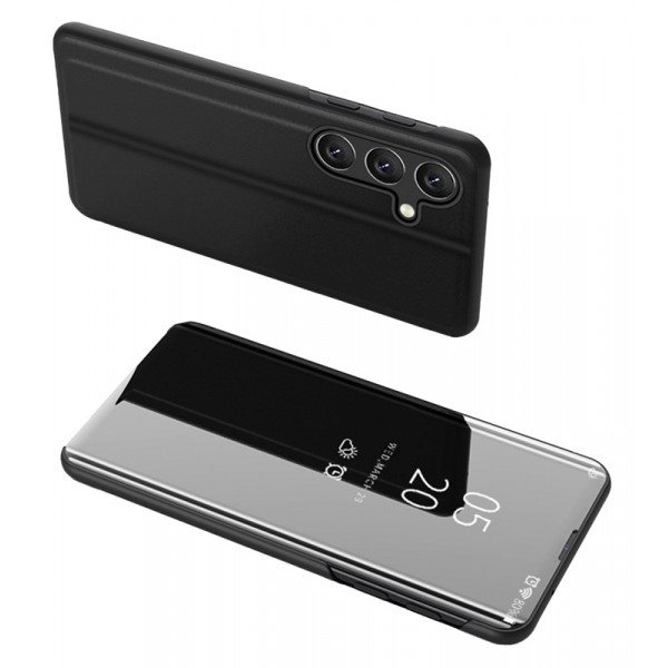 POWERTECH θήκη Clear view MOB-1863 για Samsung Galaxy A24, μαύρη POWERTECH θήκη Clear view MOB-1863 για Samsung Galaxy A24, μαύρη
