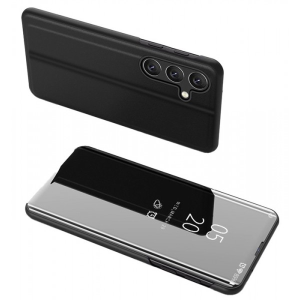 POWERTECH θήκη Clear view MOB-1842 για Samsung Galaxy A54 5G, μαύρη