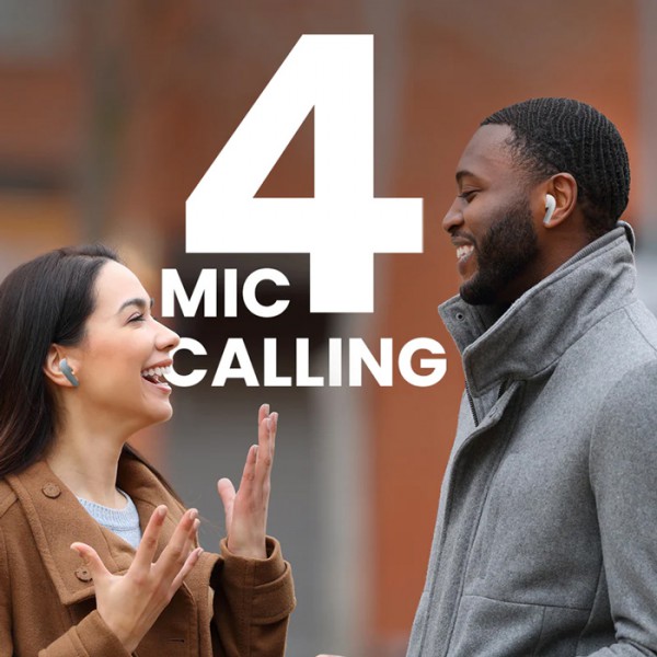 HIFUTURE earphones με θήκη φόρτισης FlyBuds3, True Wireless, λευκά