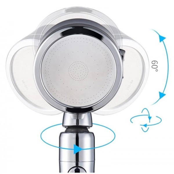 Τηλέφωνο μπάνιου AG788 με περιστρεφόμενη κεφαλή, universal, ασημί Τηλέφωνο μπάνιου AG788 με περιστρεφόμενη κεφαλή, universal, ασημί