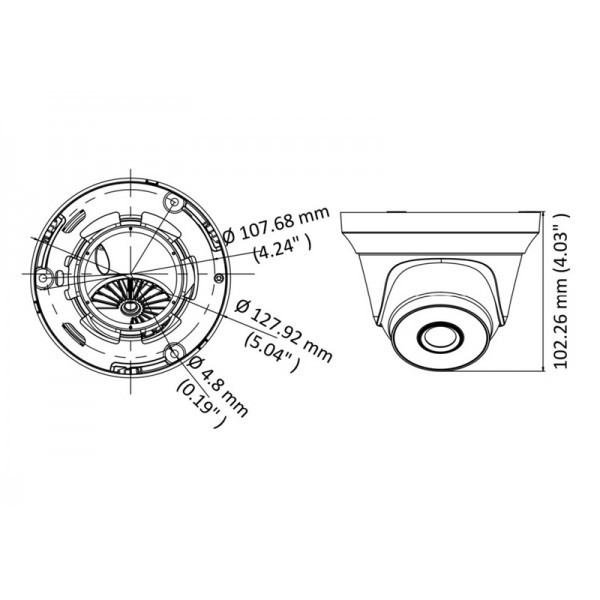 HIKVISION HIWATCH υβριδική κάμερα HWT-T250-M, 2.8mm, 5MP, IP66, IR 40m HIKVISION HIWATCH υβριδική κάμερα HWT-T250-M, 2.8mm, 5MP, IP66, IR 40m