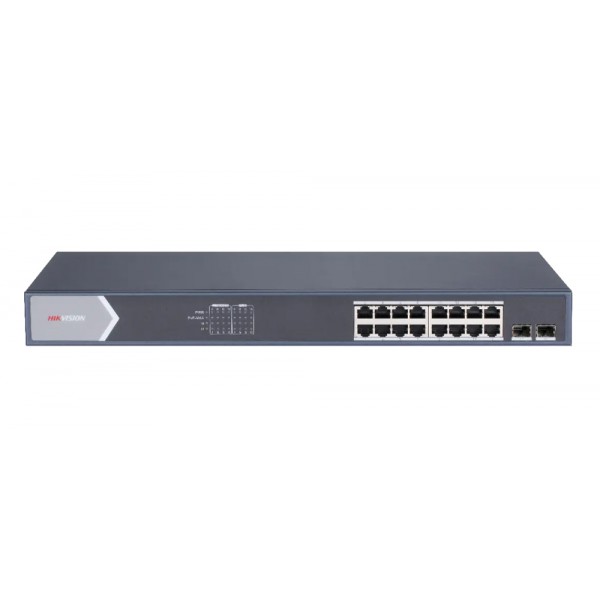 HIKVISION Managed switch DS-3E1518P-SI, 16x PoE & 2x SFP ports, 1000Mbps HIKVISION Managed switch DS-3E1518P-SI, 16x PoE & 2x SFP ports, 1000Mbps
