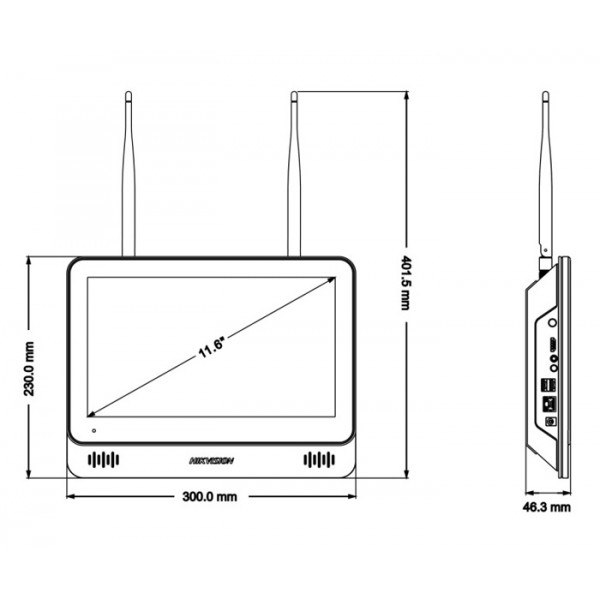 HIKVISION HIWATCH NVR καταγραφικό με οθόνη DS-7604NI-L1/W, WiFi HIKVISION HIWATCH NVR καταγραφικό με οθόνη DS-7604NI-L1/W, WiFi