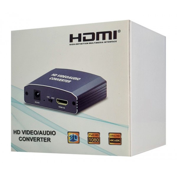 POWERTECH HDMI audio extractor CAB-H153, 4K/60Hz, γκρι POWERTECH HDMI audio extractor CAB-H153, 4K/60Hz, γκρι
