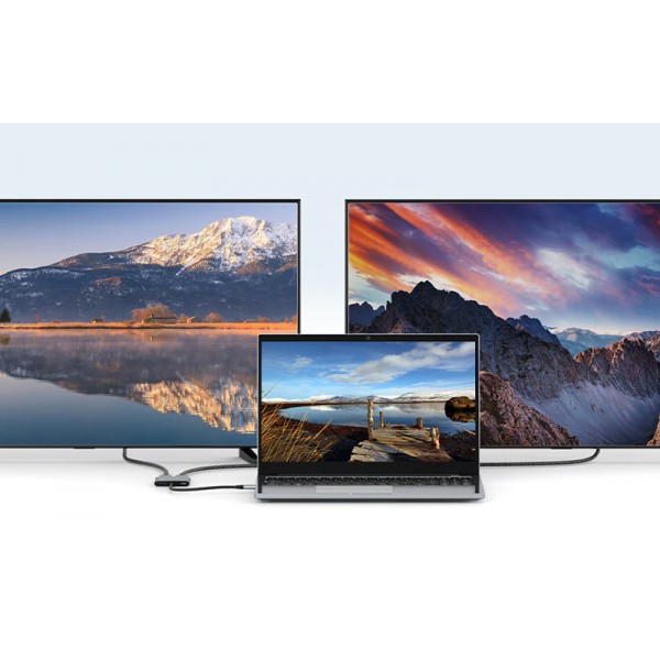 CABLETIME docking station CT-CMDH8K-AG, 4 θυρών, USB-C, 8K, 100W, γκρι CABLETIME docking station CT-CMDH8K-AG, 4 θυρών, USB-C, 8K, 100W, γκρι