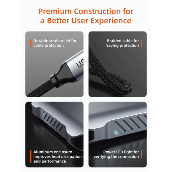 CABLETIME docking station CT-CMDH8K-AG, 4 θυρών, USB-C, 8K, 100W, γκρι CABLETIME docking station CT-CMDH8K-AG, 4 θυρών, USB-C, 8K, 100W, γκρι