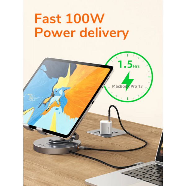 CABLETIME docking station CT-HUBC8-AG με βάση tablet, 8 θυρών, γκρι CABLETIME docking station CT-HUBC8-AG με βάση tablet, 8 θυρών, γκρι