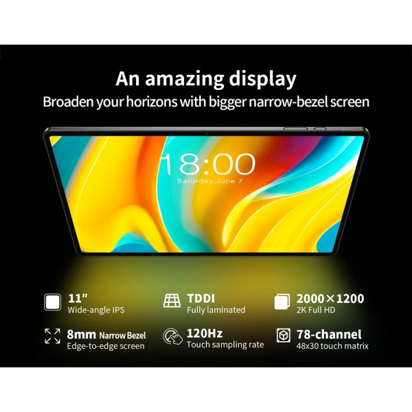 TECLAST tablet T50 Pro, 11" 2K, 8GB, 256GB, Android 13, 4G, γκρι TECLAST tablet T50 Pro, 11" 2K, 8GB, 256GB, Android 13, 4G, γκρι