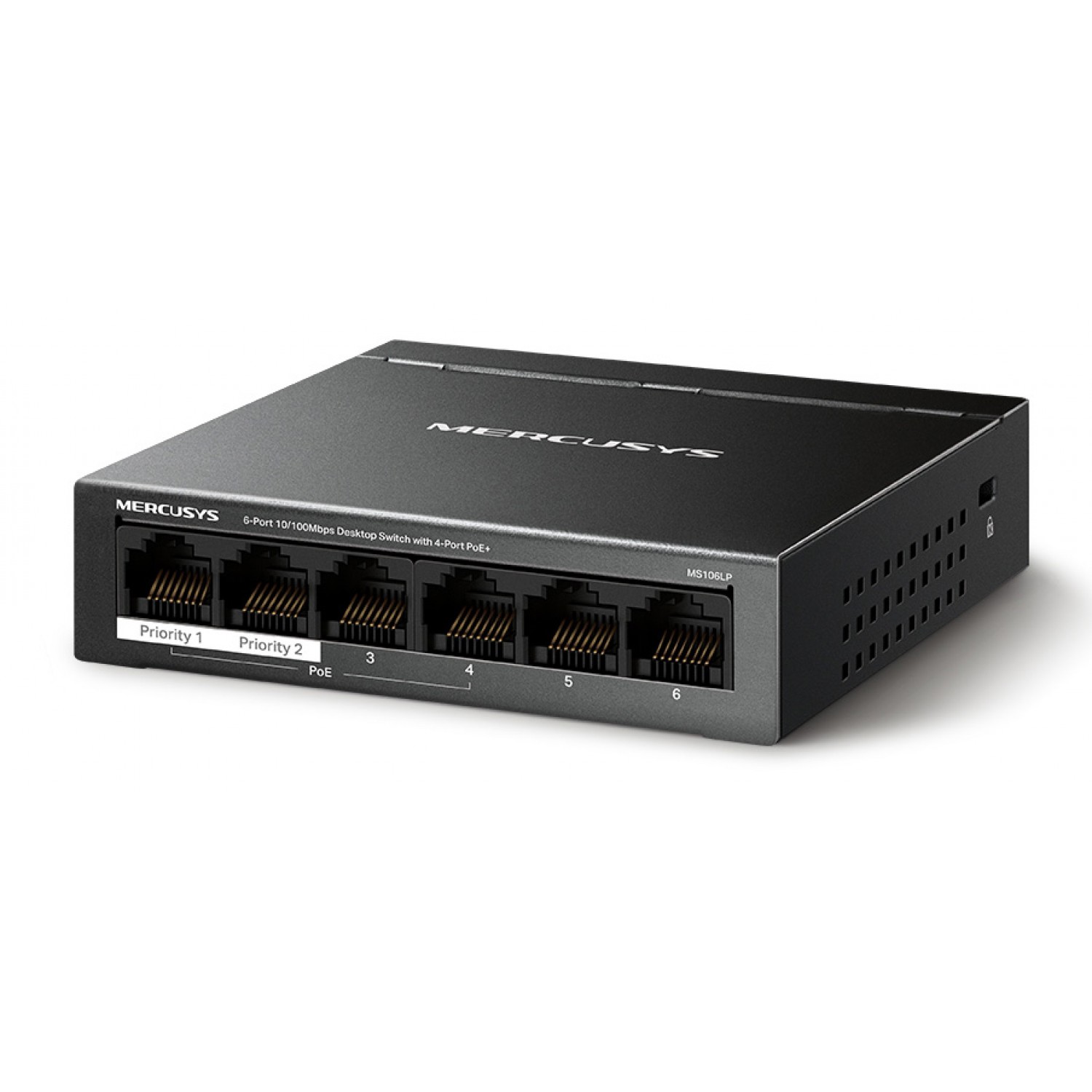 MERCUSYS Desktop Switch MS106LP, 6x 10/100 Mbps, PoE+, Ver. 1.0 MERCUSYS Desktop Switch MS106LP, 6x 10/100 Mbps, PoE+, Ver. 1.0