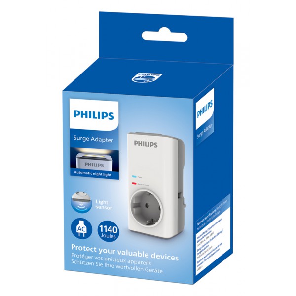 PHILIPS αντάπτορας ρεύματος CHP7012W/10 φως νυκτός, 1 θέση 1140J, λευκός PHILIPS αντάπτορας ρεύματος CHP7012W/10 φως νυκτός, 1 θέση 1140J, λευκός