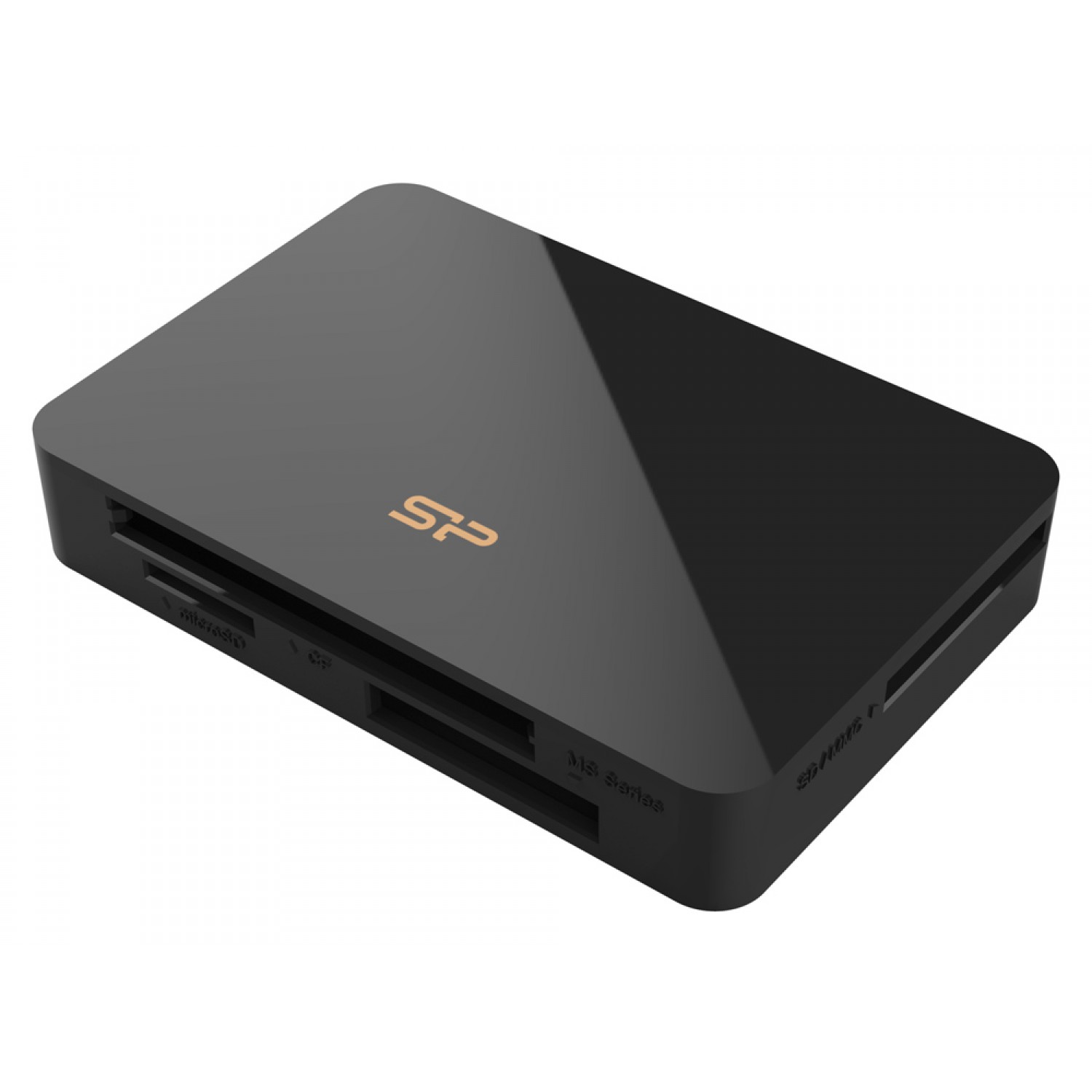 SILICON POWER card reader U3 για SD/microSD/MMC/CF/MS, USB 3.2, μαύρο SILICON POWER card reader U3 για SD/microSD/MMC/CF/MS, USB 3.2, μαύρο