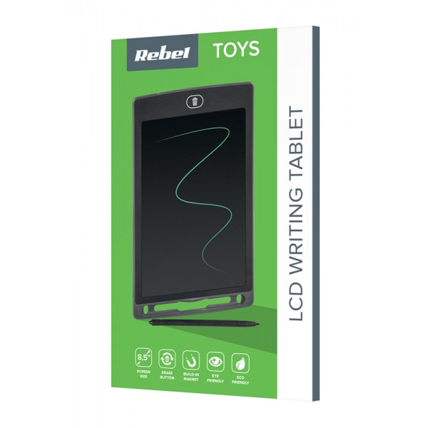 REBEL tablet ζωγραφικής ZAB2000 με γραφίδα, 8.5" οθόνη, μαύρο