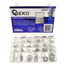 GEKO σετ αλουμινένιες ροδέλες G02824, διάφορα μεγέθη, 300τμχ
