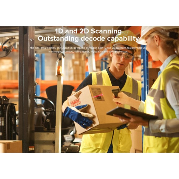 ULEFONE barcode scanner uScan RS1, ασύρματο 2.4G/Bluetooth, 1D/2D, μαύρο ULEFONE barcode scanner uScan RS1, ασύρματο 2.4G/Bluetooth, 1D/2D, μαύρο