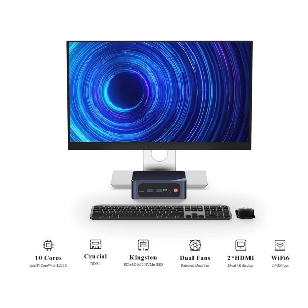 BEELINK mini PC SEi12, i5-1235U, 16GB, 500GB SSD, Windows 11 Pro