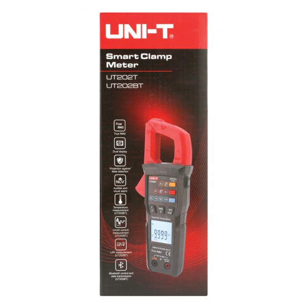 UNI-T ψηφιακή αμπεροτσιμπίδα UT202BT, 600A AC, NCV, Bluetooth, True RMS UNI-T ψηφιακή αμπεροτσιμπίδα UT202BT, 600A AC, NCV, Bluetooth, True RMS