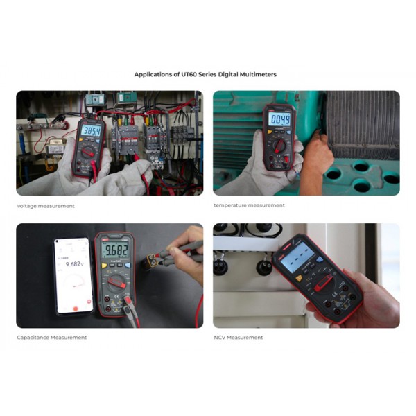 UNI-T ψηφιακό πολύμετρο UT60BT, 1000V AC/DC, NCV, Bluetooth, True RMS UNI-T ψηφιακό πολύμετρο UT60BT, 1000V AC/DC, NCV, Bluetooth, True RMS