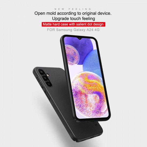 NILLKIN θήκη Super Frosted Shield για Samsung Galaxy A24 4G, μπλε NILLKIN θήκη Super Frosted Shield για Samsung Galaxy A24 4G, μπλε