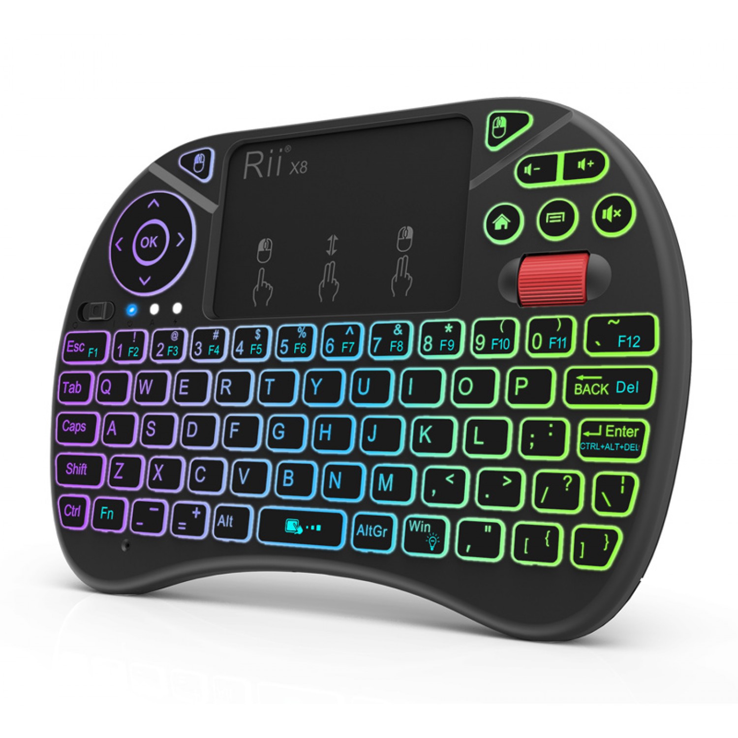 RIITEK ασύρματο πληκτρολόγιο Mini X8 με touchpad, RGB backlit, 2.4GHz RIITEK ασύρματο πληκτρολόγιο Mini X8 με touchpad, RGB backlit, 2.4GHz