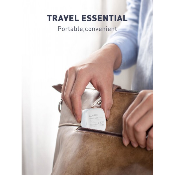 LDNIO φορτιστής τοίχου A2218 με καλώδιο USB-C, 2x USB, 12W, λευκός LDNIO φορτιστής τοίχου A2218 με καλώδιο USB-C, 2x USB, 12W, λευκός