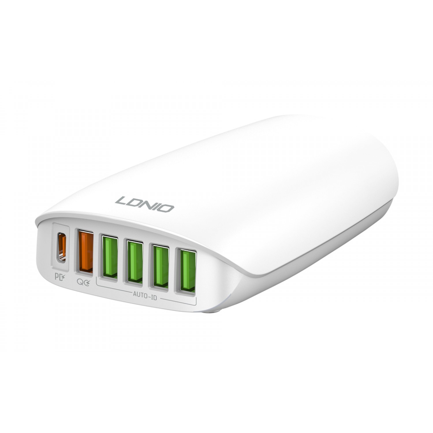 LDNIO σταθμός φόρτισης A6573C, USB-C/5x USB, 65W, PD/QC, λευκός LDNIO σταθμός φόρτισης A6573C, USB-C/5x USB, 65W, PD/QC, λευκός