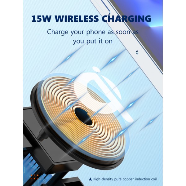 LDNIO σταθμός φόρτισης AW004, USB-C/3x USB/wireless, 32W, PD/QC, λευκός LDNIO σταθμός φόρτισης AW004, USB-C/3x USB/wireless, 32W, PD/QC, λευκός