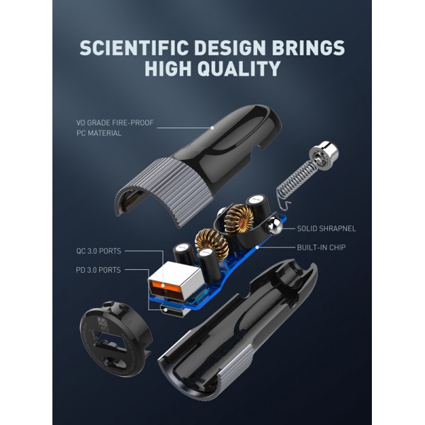 LDNIO φορτιστής αυτοκινήτου C510Q με καλώδιο, USB & USB-C, 38W, μαύρος LDNIO φορτιστής αυτοκινήτου C510Q με καλώδιο, USB & USB-C, 38W, μαύρος