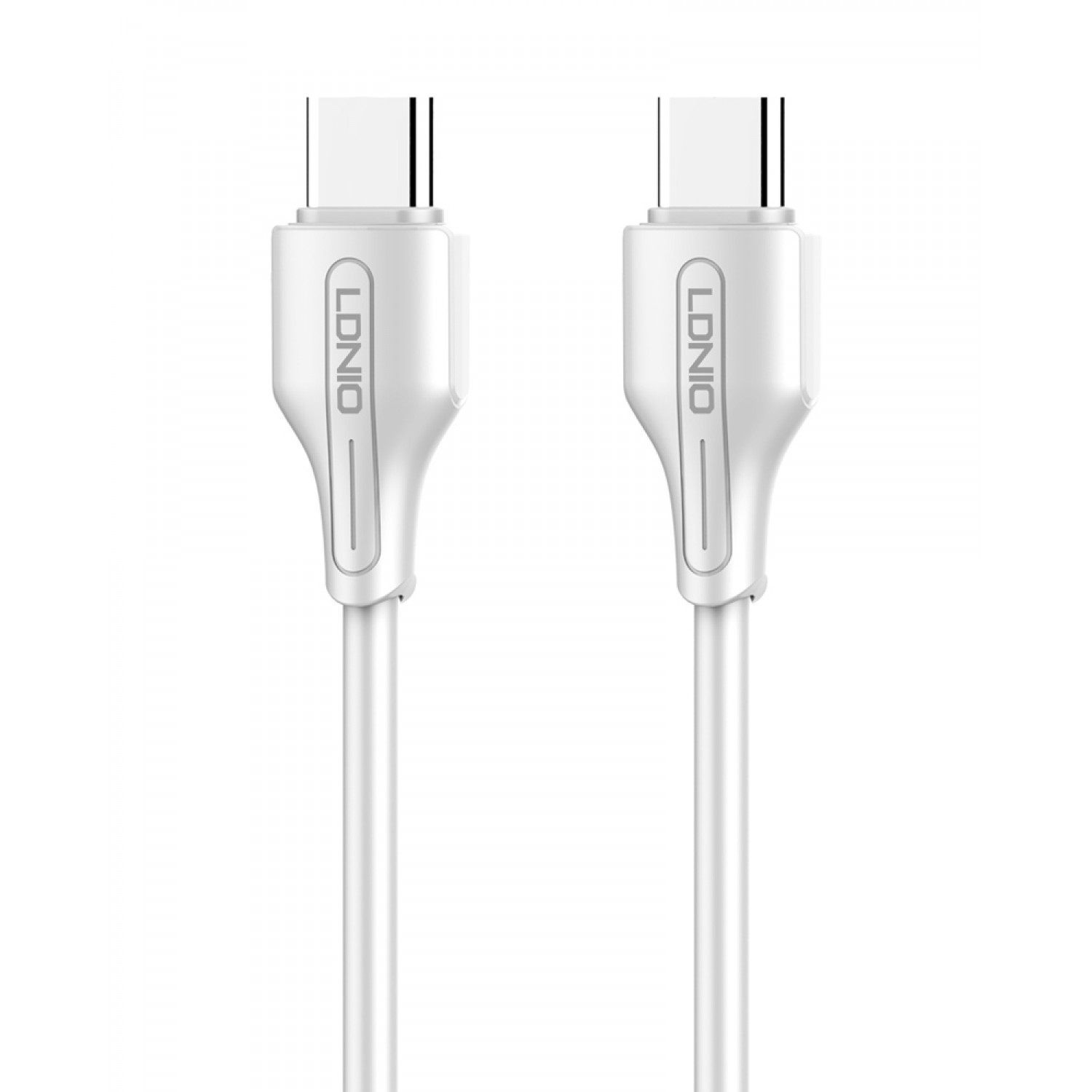 LDNIO καλώδιο USB-C σε USB-C LC121C, 65W PD, 1m, λευκό LDNIO καλώδιο USB-C σε USB-C LC121C, 65W PD, 1m, λευκό
