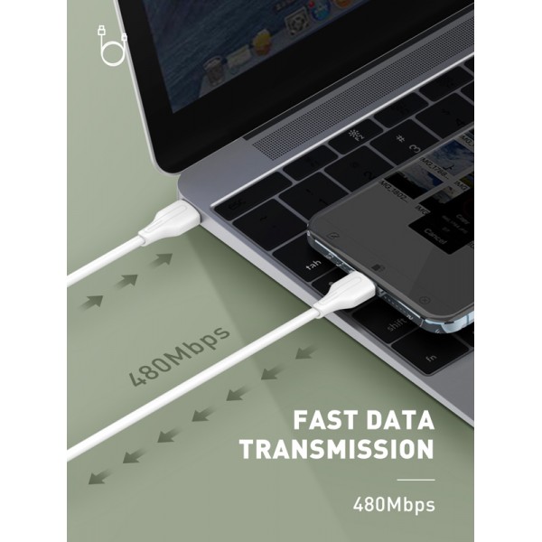 LDNIO καλώδιο Lightning σε USB-C LC122I, 30W PD, 2m, λευκό LDNIO καλώδιο Lightning σε USB-C LC122I, 30W PD, 2m, λευκό