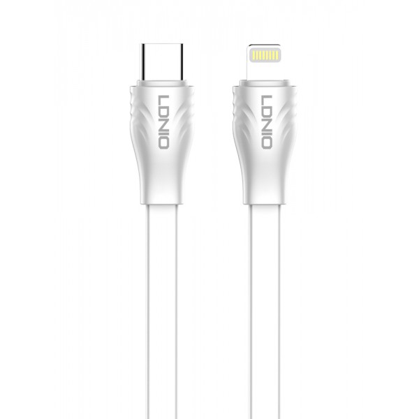 LDNIO καλώδιο Lightning σε USB-C LC132I, 30W PD, 2m, λευκό LDNIO καλώδιο Lightning σε USB-C LC132I, 30W PD, 2m, λευκό