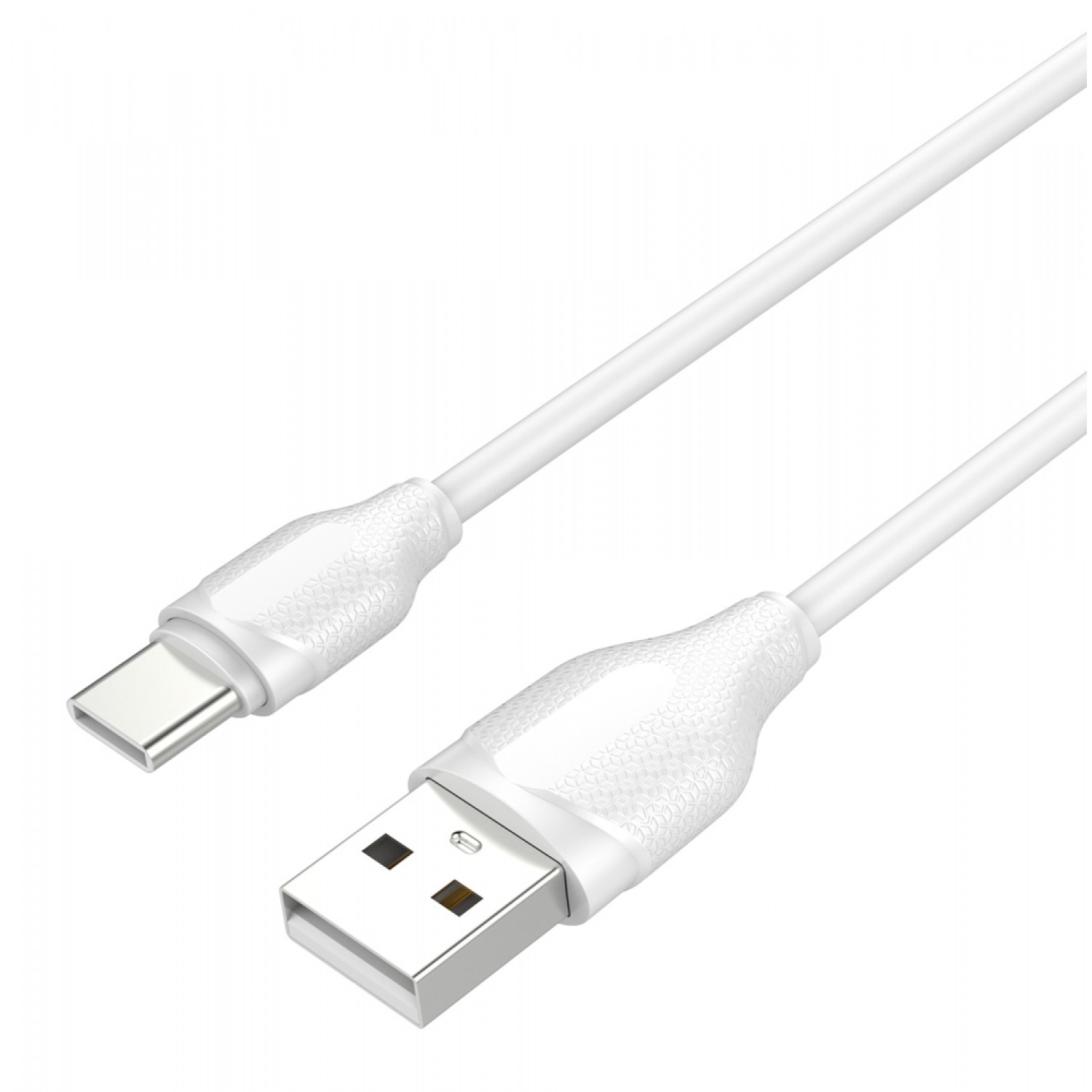 LDNIO καλώδιο USB-C σε USB LS372, 2.1A, 2m, λευκό LDNIO καλώδιο USB-C σε USB LS372, 2.1A, 2m, λευκό