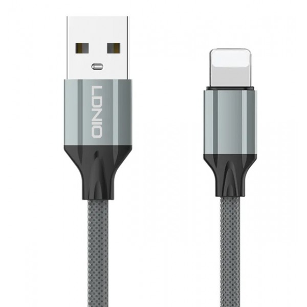 LDNIO καλώδιο Lightning σε USB LS442, 2.4A, 2m, γκρι LDNIO καλώδιο Lightning σε USB LS442, 2.4A, 2m, γκρι