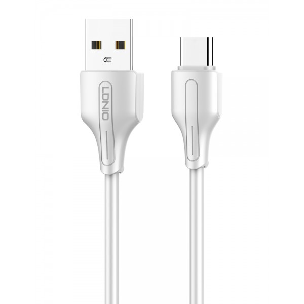 LDNIO καλώδιο USB-C σε USB LS540, 2.4A, 20cm, λευκό