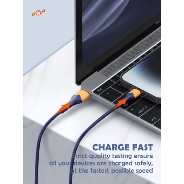 LDNIO καλώδιο Lightning σε USB LS801, 30W, 1m, μπλε LDNIO καλώδιο Lightning σε USB LS801, 30W, 1m, μπλε