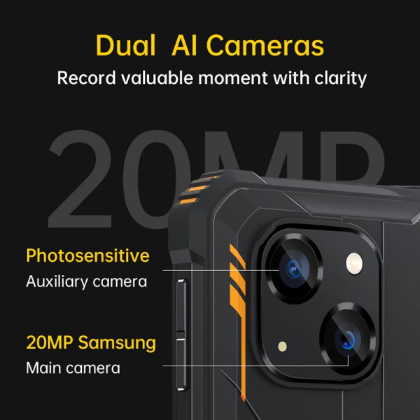 OUKITEL smartphone WP20, IP68/IP69K, 5.93", 4/32GB, 6300mAh, πορτοκαλί