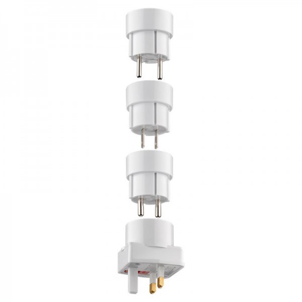 GOOBAY σετ αντάπτορες ρεύματος 61646, Universal, λευκό, 4τμχ GOOBAY σετ αντάπτορες ρεύματος 61646, Universal, λευκό, 4τμχ