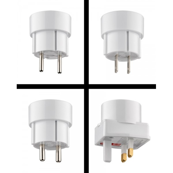 GOOBAY σετ αντάπτορες ρεύματος 61646, Universal, λευκό, 4τμχ GOOBAY σετ αντάπτορες ρεύματος 61646, Universal, λευκό, 4τμχ