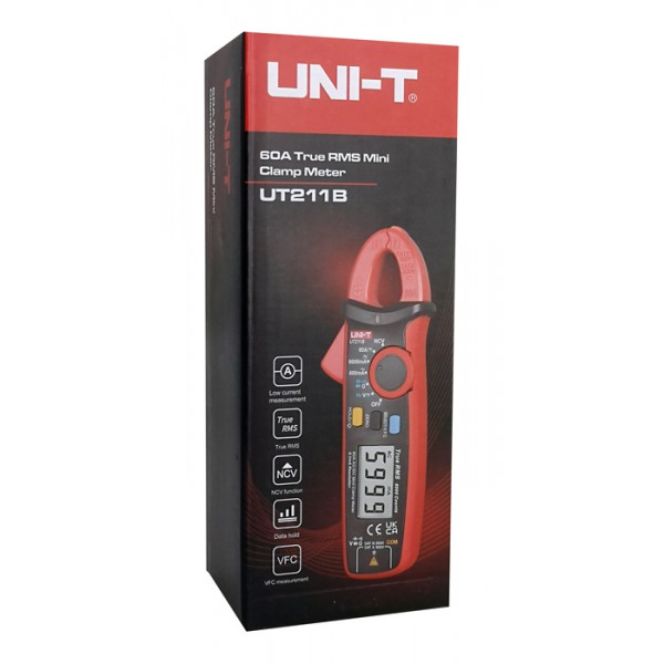 UNI-T μίνι ψηφιακή αμπεροτσιμπίδα UT211B, 60A AC/DC, NCV, True RMS UNI-T μίνι ψηφιακή αμπεροτσιμπίδα UT211B, 60A AC/DC, NCV, True RMS