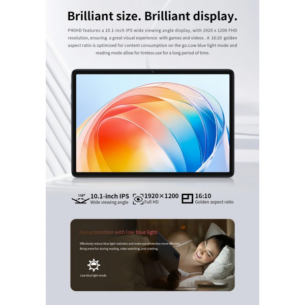 TECLAST tablet P40HD, 10.1" FHD, 8/128GB, Android 13, 4G, γκρι TECLAST tablet P40HD, 10.1" FHD, 8/128GB, Android 13, 4G, γκρι