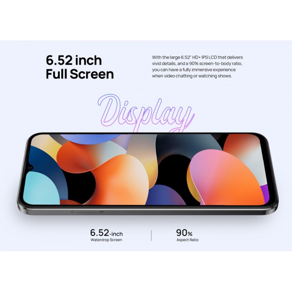 ULEFONE Smartphone Note 16 Pro, 6.52", 8/256GB, Octa-core, 50MP, μαύρο