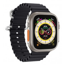 ΙΝΤΙΜΕ smartwatch 8 Ultra, 1.91", IP67, heart rate, ηχείο & mic, μαύρο