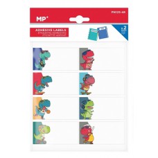 MP αυτοκόλλητες ετικέτες τετραδίων PN125-48, 65x32mm, 8 σχέδια, 16τμχ